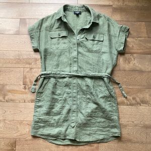 Linen shirt dress